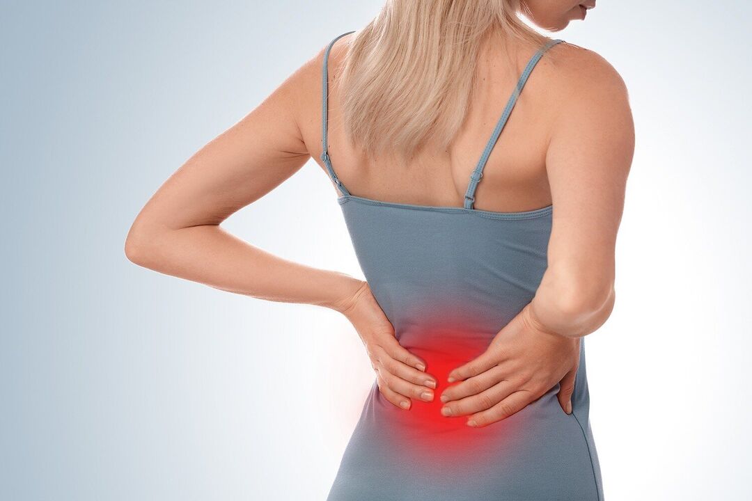 dolor de espalda en la región lumbar